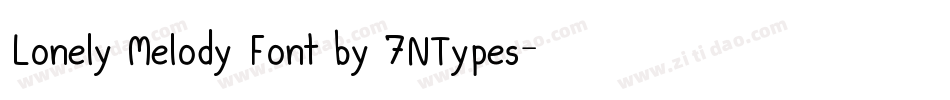 Lonely Melody Font by 7NTypes字体转换